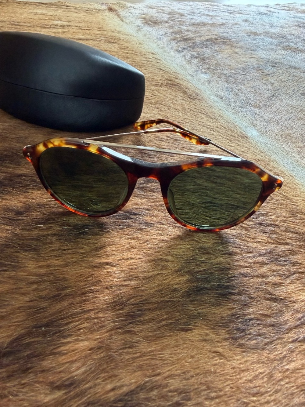 Barton Perreira  Vanguard 52MM Aviator Sunglasses Brown Tortoise